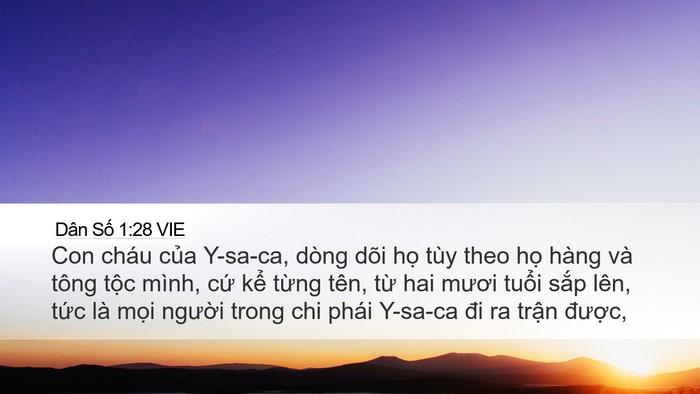Dân Số 1:28 VIE Bible Verse Image