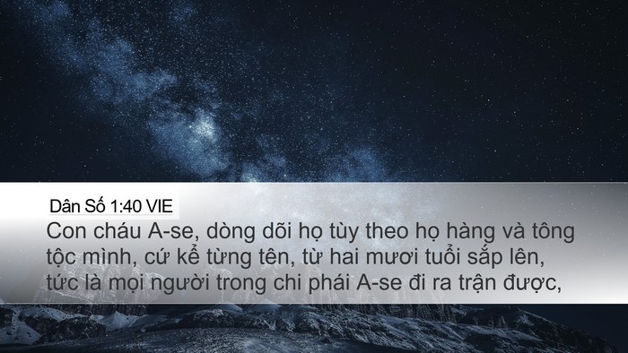 Dân Số 1:40 VIE Bible Verse Image