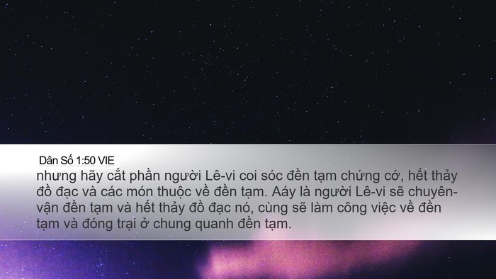 Dân Số 1:50 VIE Bible Verse Image
