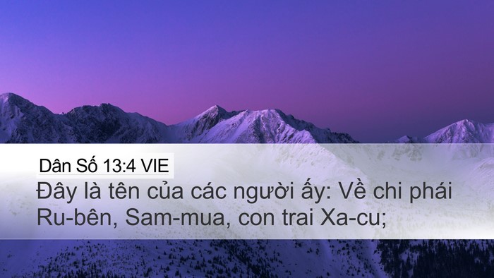 Dân Số 13:4 VIE Bible Verse Image