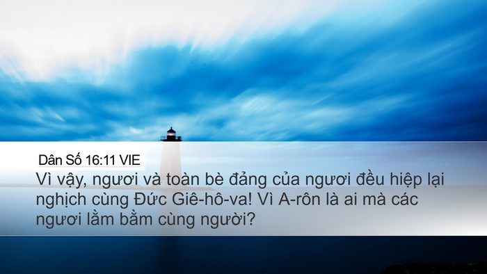 Dân Số 16:11 VIE Bible Verse Image