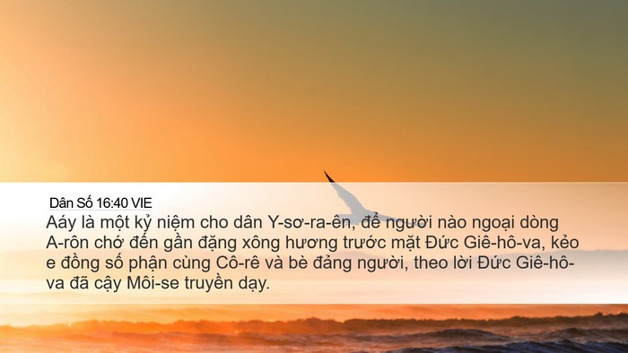 Dân Số 16:40 VIE Bible Verse Image