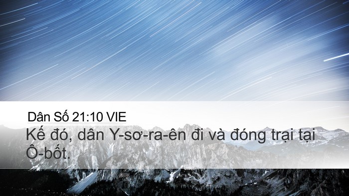 Dân Số 21:10 VIE Bible Verse Image