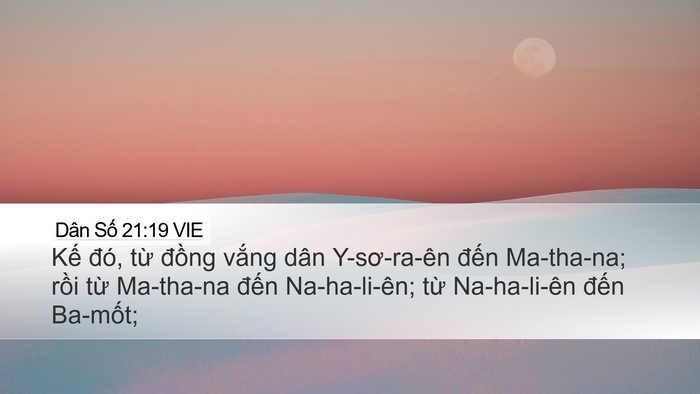 Dân Số 21:19 VIE Bible Verse Image