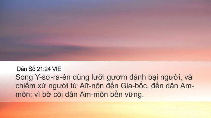 Dân Số 21:24 VIE Bible Verse Image