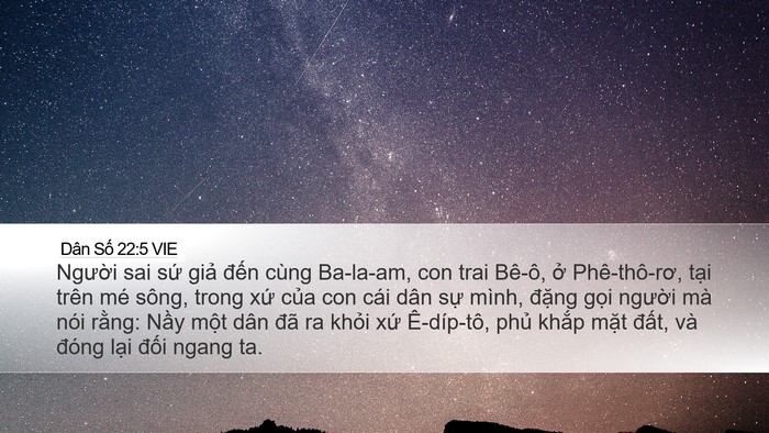 Dân Số 22:5 VIE Bible Verse Image