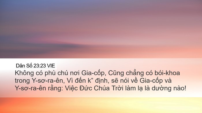 Dân Số 23:23 VIE Bible Verse Image