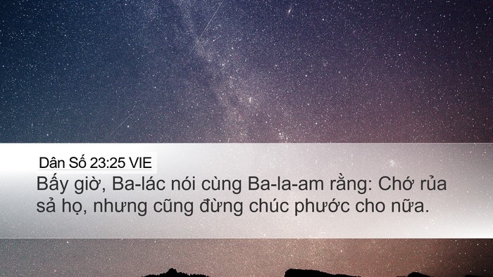 Dân Số 23:25 VIE Desktop Wallpaper - Bấy giờ, Ba-lác nói cùng Ba-la-am rằng: - Desktop Bible Verse Wallpaper