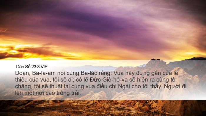 Dân Số 23:3 VIE Bible Verse Image