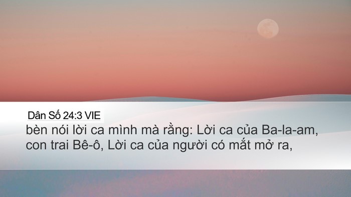 Dân Số 24:3 VIE Bible Verse Image