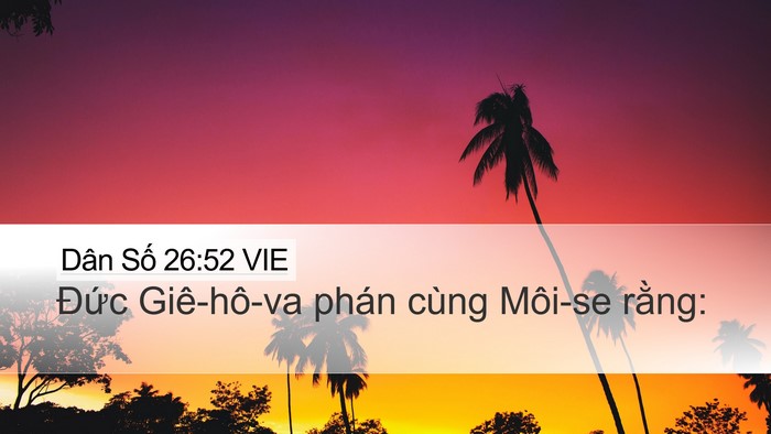 Dân Số 26:52 VIE Bible Verse Image