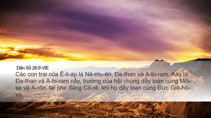 Dân Số 26:9 VIE Bible Verse Image