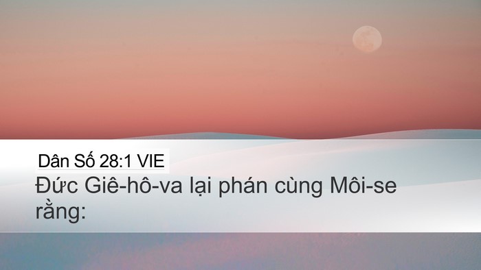 Dân Số 28:1 VIE Bible Verse Image
