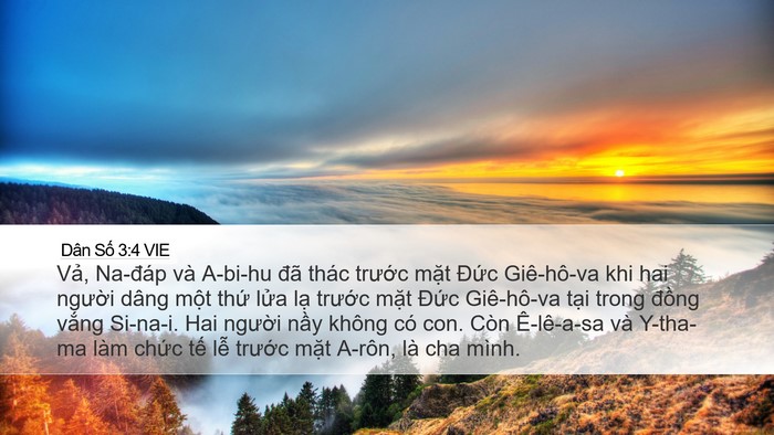 Dân Số 3:4 VIE Bible Verse Image