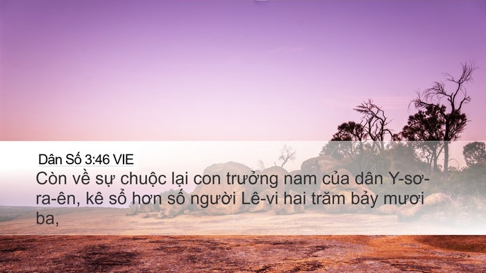 Dân Số 3:46 VIE Bible Verse Image