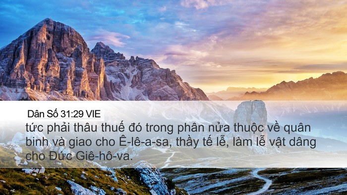 Dân Số 31:29 VIE Bible Verse Image