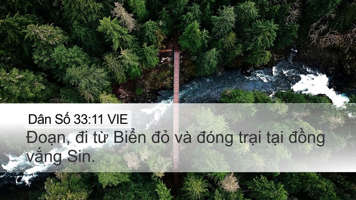 Dân Số 33:11 VIE Desktop Wallpaper - Đoạn, đi từ Biển đỏ và đóng trại - Desktop Bible Verse Wallpaper