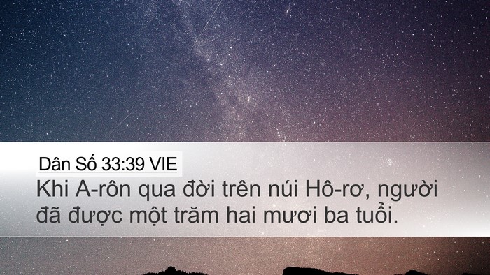 Dân Số 33:39 VIE Desktop Wallpaper - Khi A-rôn qua đời trên núi Hô-rơ, - Desktop Bible Verse Wallpaper