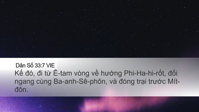 Dân Số 33:7 VIE Bible Verse Image