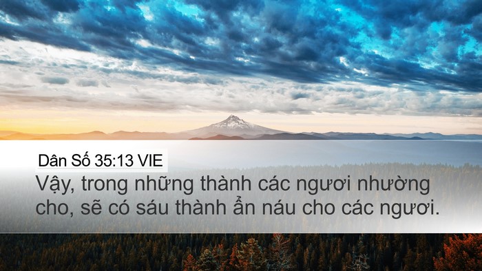 Dân Số 35:13 VIE Desktop Wallpaper - Vậy, trong những thành các ngươi - Desktop Bible Verse Wallpaper