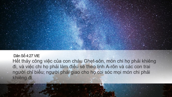 Dân Số 4:27 VIE Bible Verse Image
