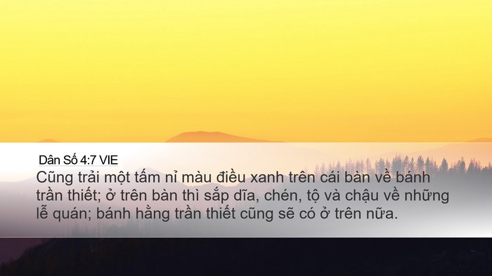 Dân Số 4:7 VIE Bible Verse Image