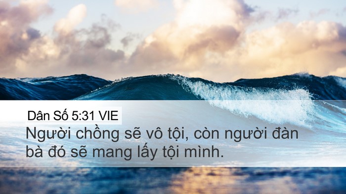 Dân Số 5:31 VIE Desktop Wallpaper - Người chồng sẽ vô tội, còn người - Desktop Bible Verse Wallpaper