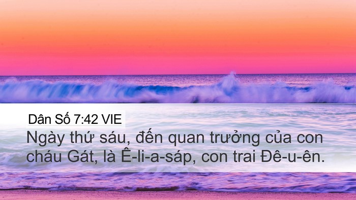 Dân Số 7:42 VIE Bible Verse Image