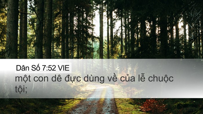 Dân Số 7:52 VIE Desktop Wallpaper - một con dê đực dùng về của lễ - Desktop Bible Verse Wallpaper