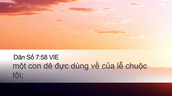 Dân Số 7:58 VIE Desktop Wallpaper - một con dê đực dùng về của lễ - Desktop Bible Verse Wallpaper