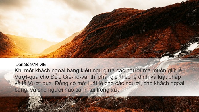 Dân Số 9:14 VIE Bible Verse Image