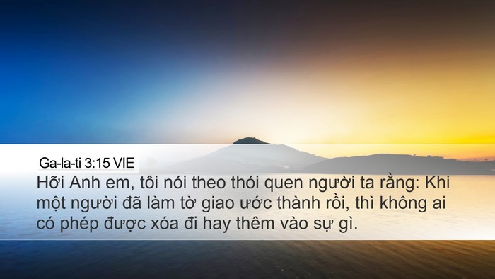 Ga-la-ti 3:15 VIE Bible Verse Image