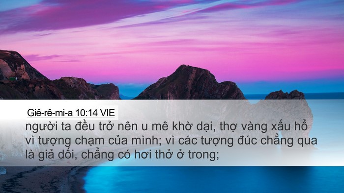 Giê-rê-mi-a 10:14 VIE Bible Verse Image