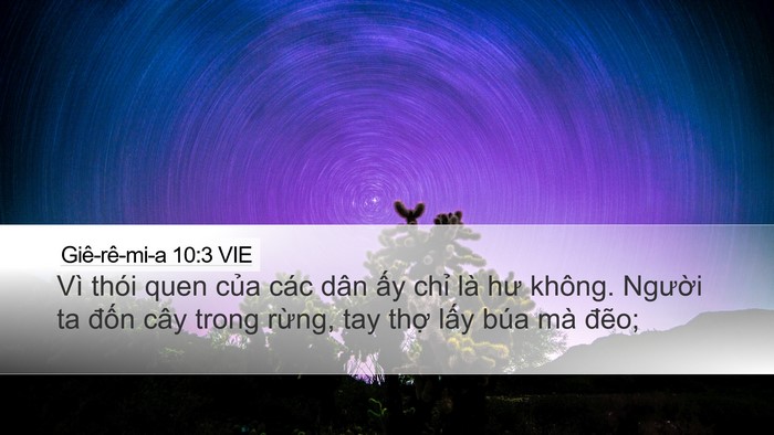 Giê-rê-mi-a 10:3 VIE Bible Verse Image