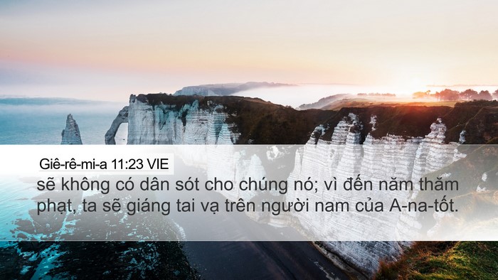 Giê-rê-mi-a 11:23 VIE Desktop Wallpaper - sẽ không có dân sót cho chúng nó; vì - Desktop Bible Verse Wallpaper