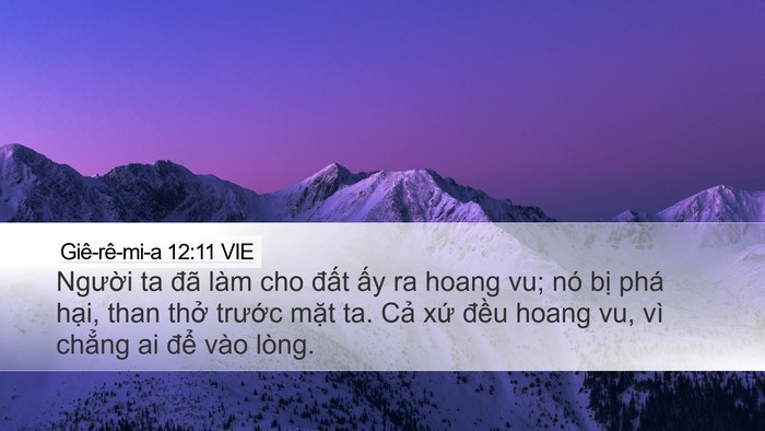 Giê-rê-mi-a 12:11 VIE Desktop Wallpaper - Người ta đã làm cho đất ấy ra hoang - Desktop Bible Verse Wallpaper