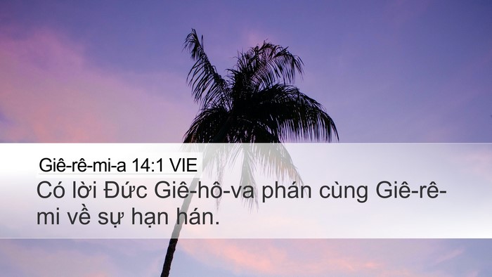 Giê-rê-mi-a 14:1 VIE Bible Verse Image