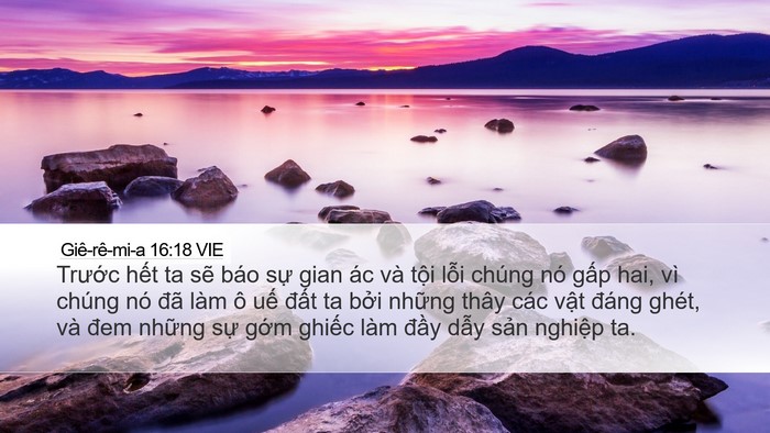 Giê-rê-mi-a 16:18 VIE Bible Verse Image