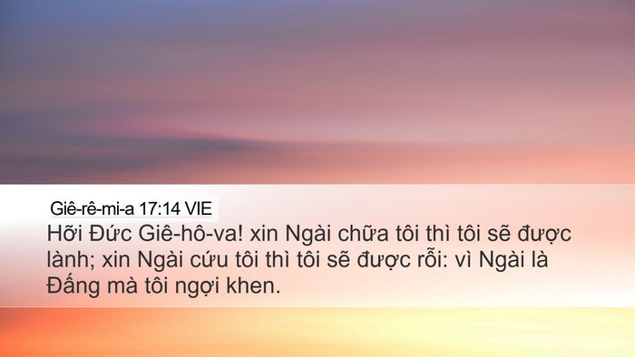 Giê-rê-mi-a 17:14 VIE Bible Verse Image