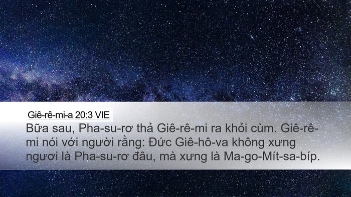 Giê-rê-mi-a 20:3 VIE Bible Verse Image