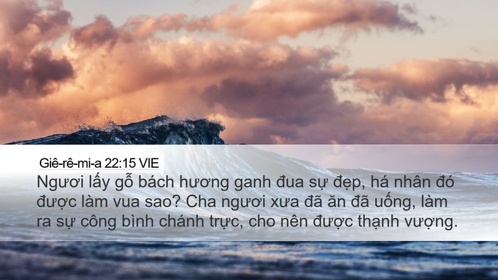 Giê-rê-mi-a 22:15 VIE Bible Verse Image