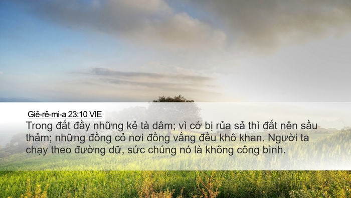 Giê-rê-mi-a 23:10 VIE Bible Verse Image