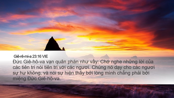 Giê-rê-mi-a 23:16 VIE Bible Verse Image