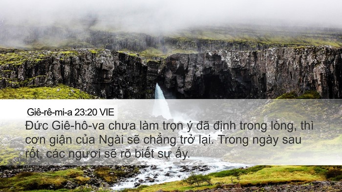 Giê-rê-mi-a 23:20 VIE Bible Verse Image