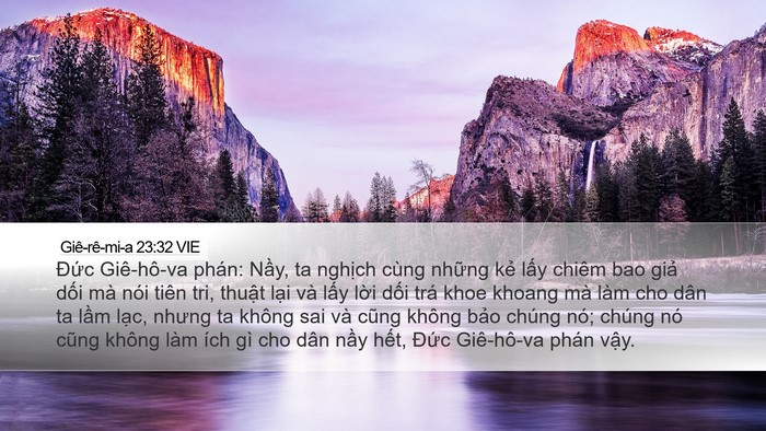 Giê-rê-mi-a 23:32 VIE Bible Verse Image