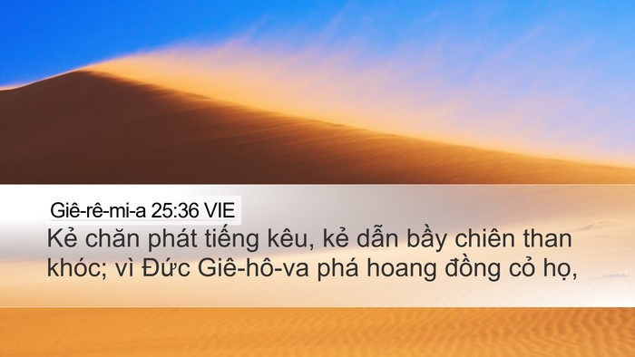 Giê-rê-mi-a 25:36 VIE Bible Verse Image