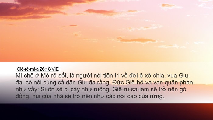Giê-rê-mi-a 26:18 VIE Bible Verse Image