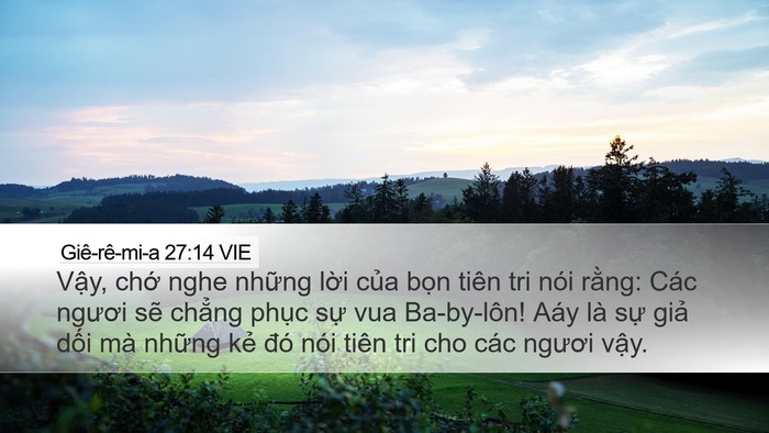 Giê-rê-mi-a 27:14 VIE Bible Verse Image