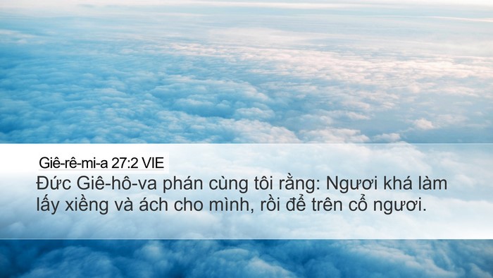Giê-rê-mi-a 27:2 VIE Bible Verse Image