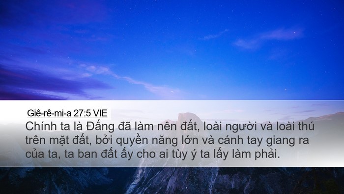 Giê-rê-mi-a 27:5 VIE Bible Verse Image